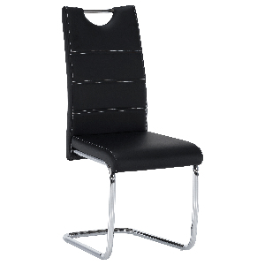 Jedálenská stolička Abalia New (čierna + chróm)