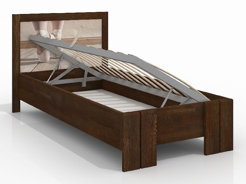 Jednolôžková posteľ 120 cm Naturlig Kids Manglerud High BC (borovica) (s roštom)