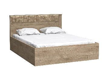 Manželská posteľ 160 cm Nature 17 (s LED osvetlením) (dub ribbeck)