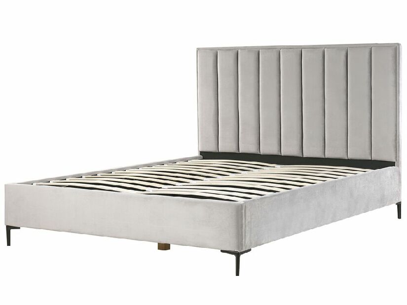 Manželská posteľ 180 cm s nočnými stolíkmi Saturnino (sivá) 