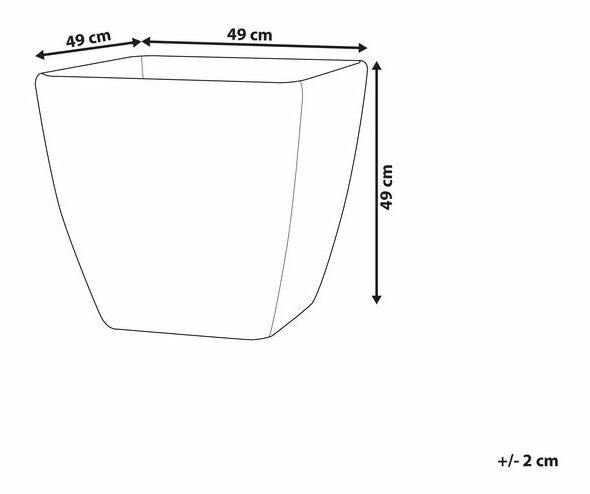 Kvetináč ZONS 49x49x49 cm (sklolaminát) (sivá)