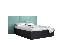Manželská posteľ s čalúneným čelom 160 cm Brittany 2 (čierna matná + mätová) (s roštom)