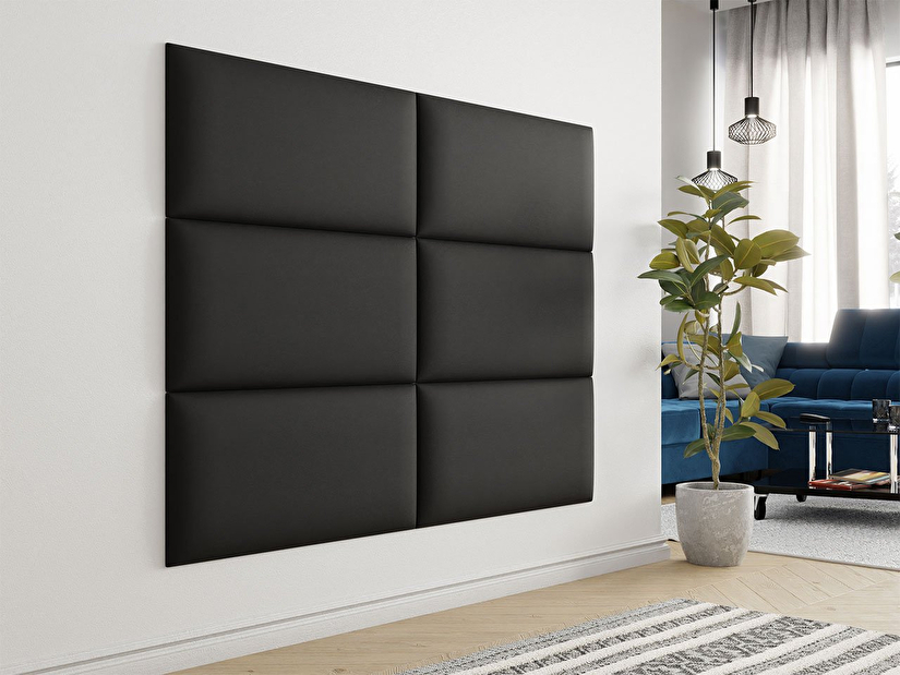 Čalúnený nástenný panel Pazara 84x42 (ekokoža soft 11 (čierna)