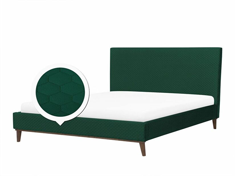 Manželská posteľ 180 cm BARON (s roštom) (zelená)