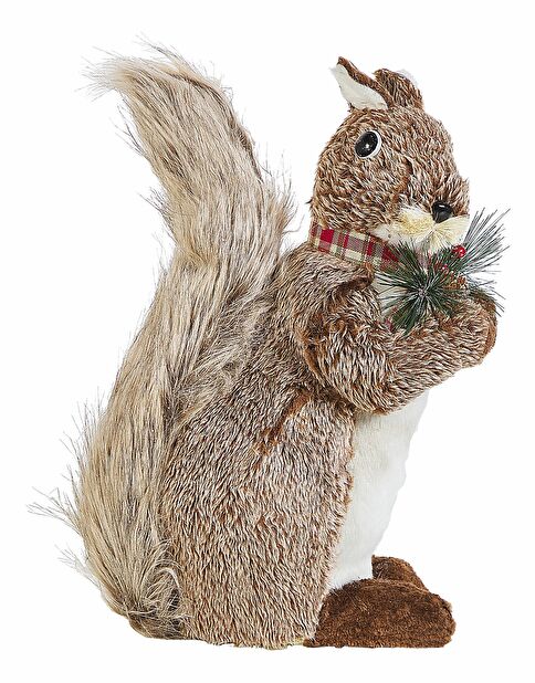 Dekoratívna figúrka veverička PASSU (hnedá)