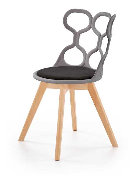 Jedálenska stolička Kimber (sivá + čierna+ prírodná)
