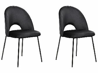 Set 2 ks jedálenských stoličiek Clarissa (čierna)