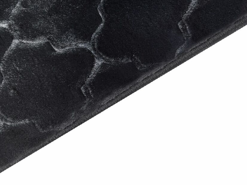 Koberec z umelej kožušiny 80 x 150 cm Gharry (čierna)