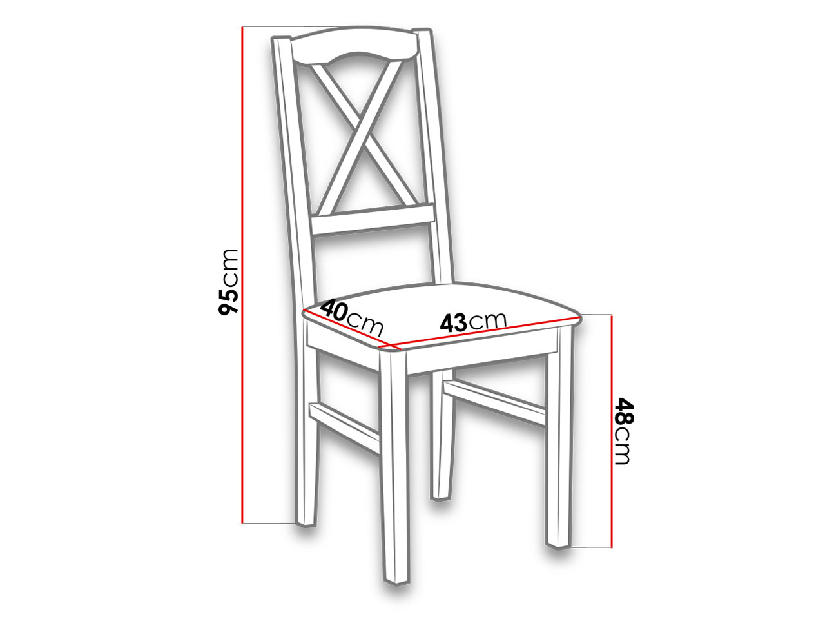 Okrúhly stôl so 4 stoličkami AL55 (biela + hnedá) *výpredaj