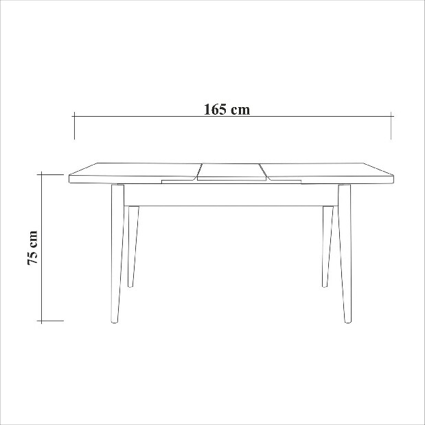 Rozkladací jedálenský stôl s 2 stoličkami a lavicou Vlasta (orech + tmavomodrá)