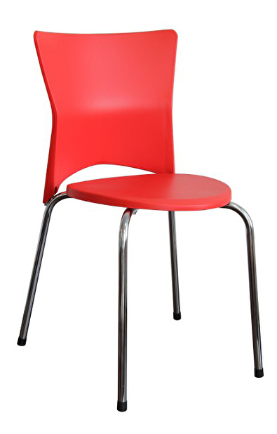 Jedálenská stolička Brisa (červená + chróm)