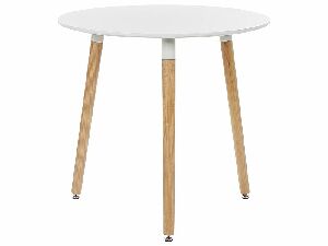 Okrúhly jedálenský stôl Breyanna (biela) (pre 4 osoby)