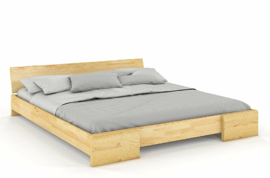 Manželská posteľ 160 cm Naturlig Blomst (borovica) (s roštom)
