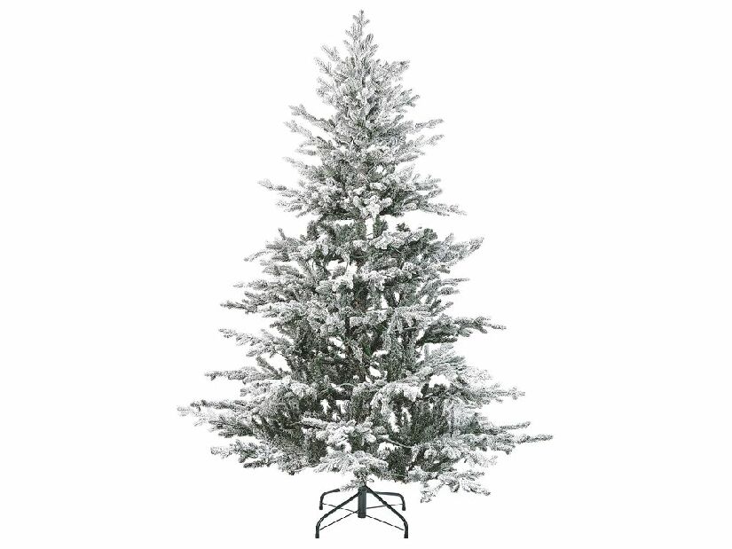 Vianočný stromček 180 cm Bresco (biela) (s osvetlením)