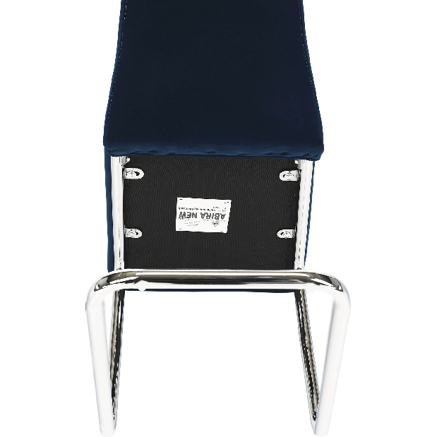 Jedálenská stolička Canary NEW (modrá + svetlé šitie)
