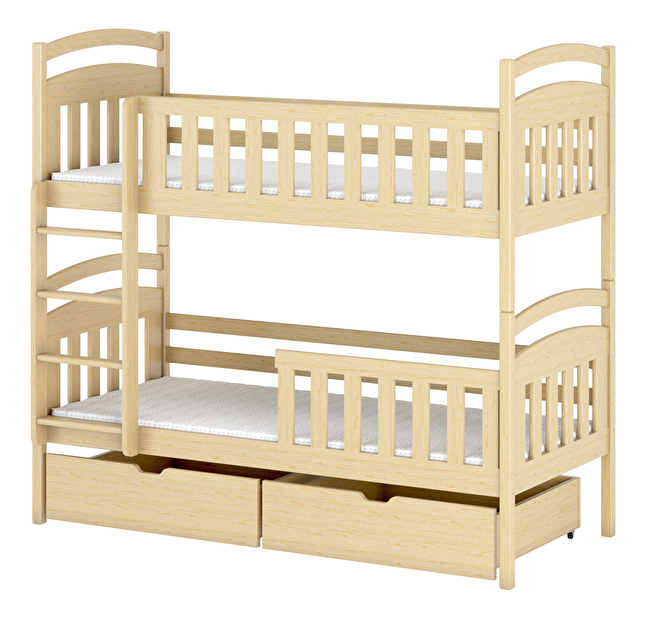 Detská posteľ 90 x 190 cm Sarina (s roštom a úl. priestorom) (borovica)