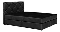 Manželská posteľ  Boxspring 180x200 cm Karum (s roštom a matracom) (čierna)