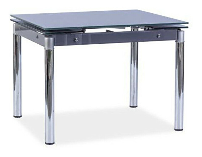 Jedálenský stôl GD-093 (sivá + chróm) (pre 4 až 6 osôb)