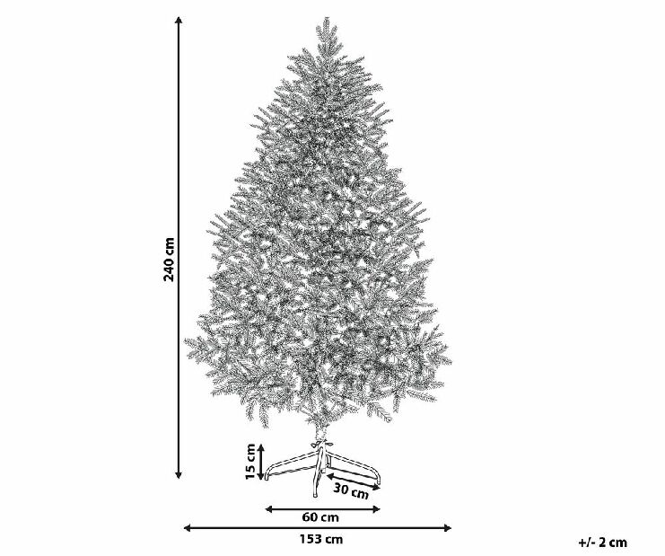 Vianočný stromček 240 cm Huxza (zelená)