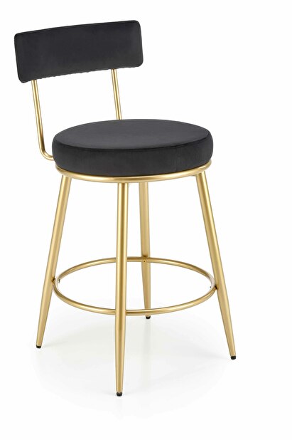 Jedálenská stolička Harra (čierna + zlatá)