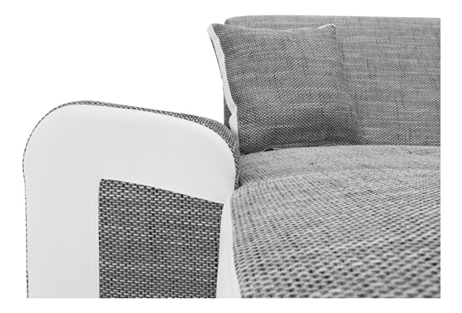 Rohová sedačka Pinia (sivá + biela) (L)