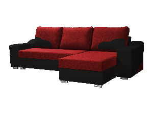 Rohová sedačka Wisteria (červená + čierna) (P)