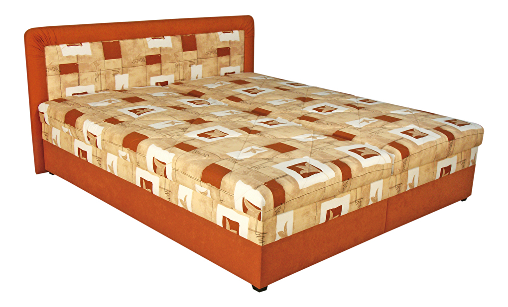 Manželská posteľ 180 cm Blanár Bologna tehlová (s roštami a matracmi)