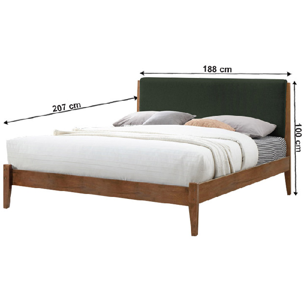 Manželská posteľ 183 cm Nolana (s roštom)