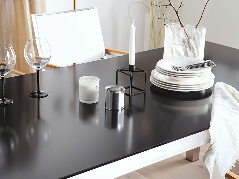 Záhradný stôl Grosso (čierna) (prírodný kameň v celku)