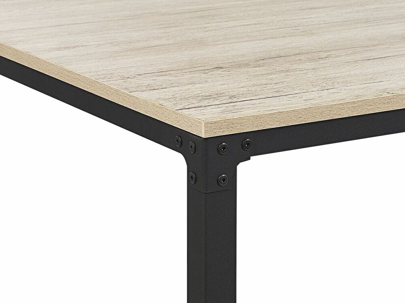 Jedálenský stôl HOKOL (svetlé drevo + čierna) (pre 6 osôb)