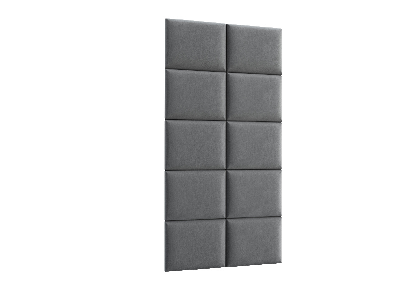 Set 10 čalúnených panelov Quadra 100x200 cm (sivá)