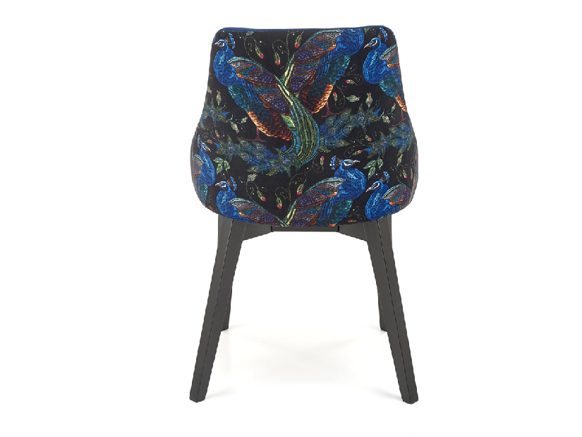 Jedálenská stolička Edo (čierna + modrá) *výpredaj