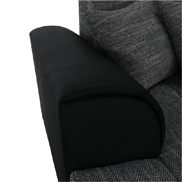 Rohová sedačka U Digorin (sivá + čierna) (L)