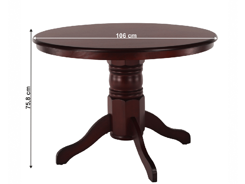 Jedálenský stôl Tayna (gaštan)