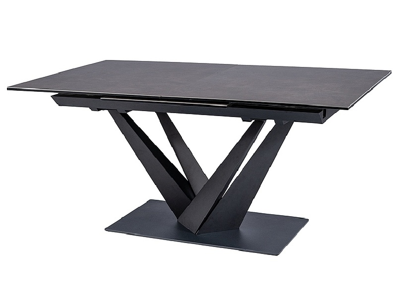Rozkladací jedálenský stôl 160-220 cm Suanne (čierna + čierna) (pre 8 a viac osôb)