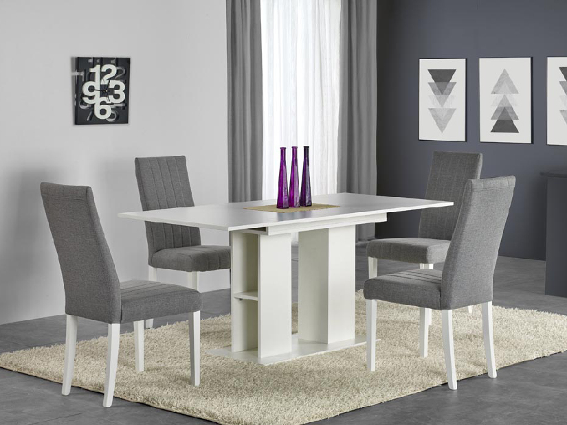 Jedálenský stôl Kornel (biela) (pre 4 až 6 osôb) *výpredaj