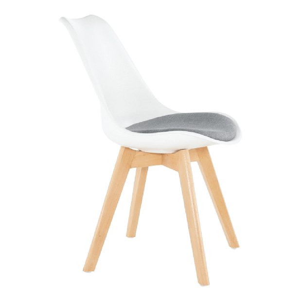 Jedálenská stolička Ambany (biela + sivá)