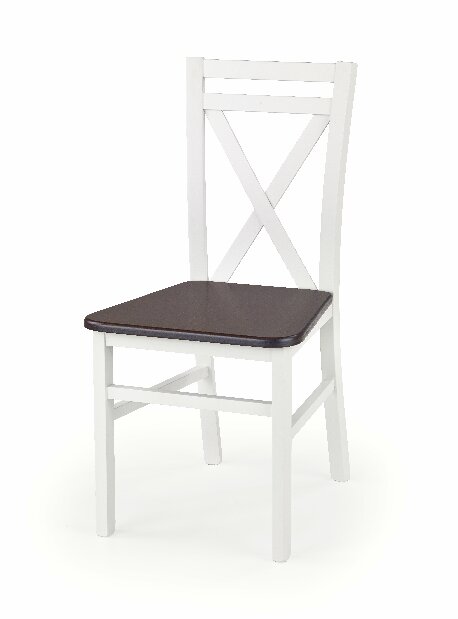 Jedálenská stolička Delmar 2 (biela + tmavý orech)