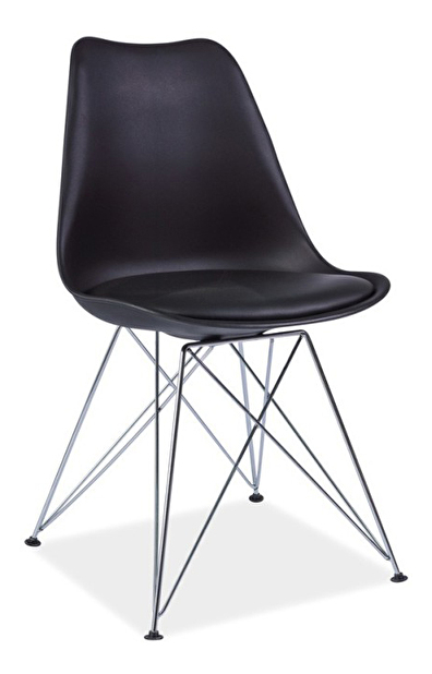 Jedálenská stolička Metal (čierna)