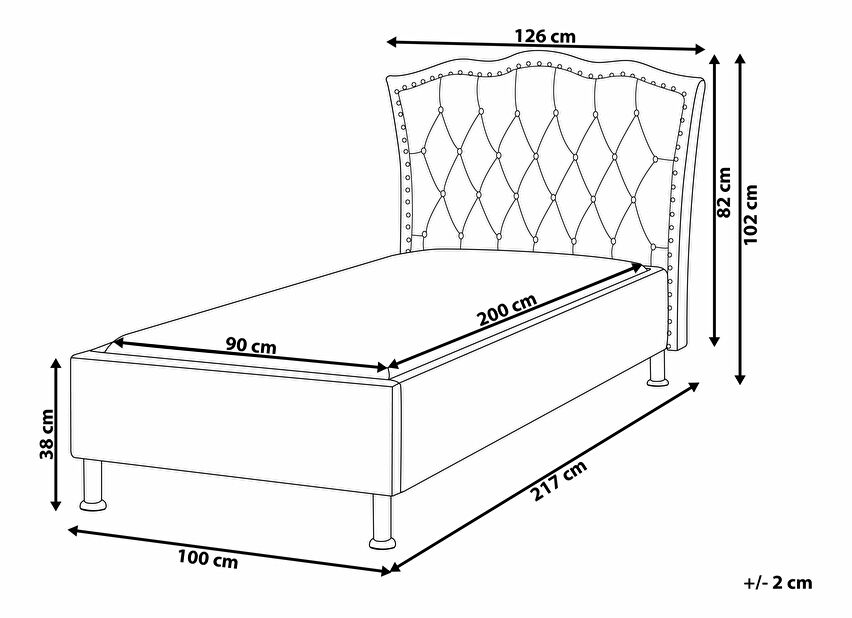 Jednolôžková posteľ 90 cm MATH (s roštom) (biela) *výpredaj