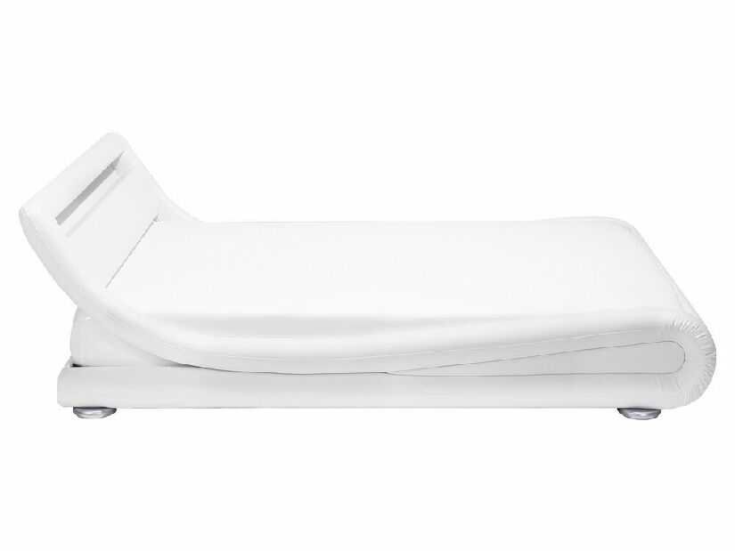 Manželská vodná posteľ 160 cm Anais (biela ekokoža) (s roštom a matracom)