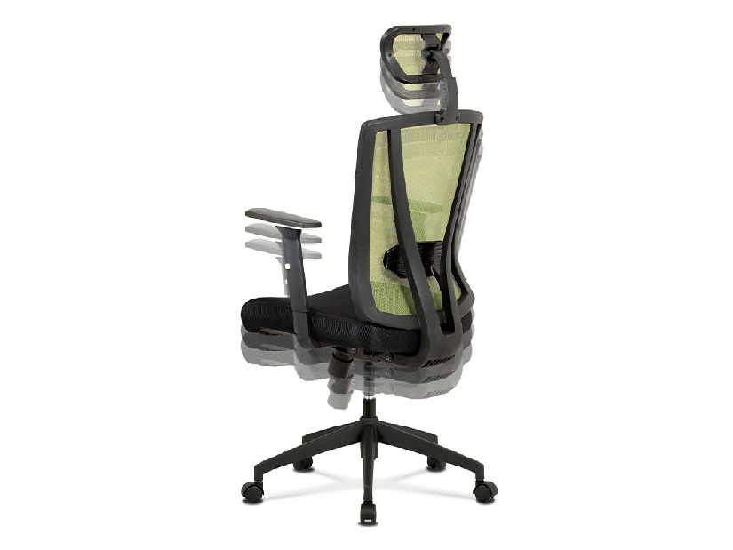 Kancelárska stolička Herbo-H110-GRN (čierna + zelená)