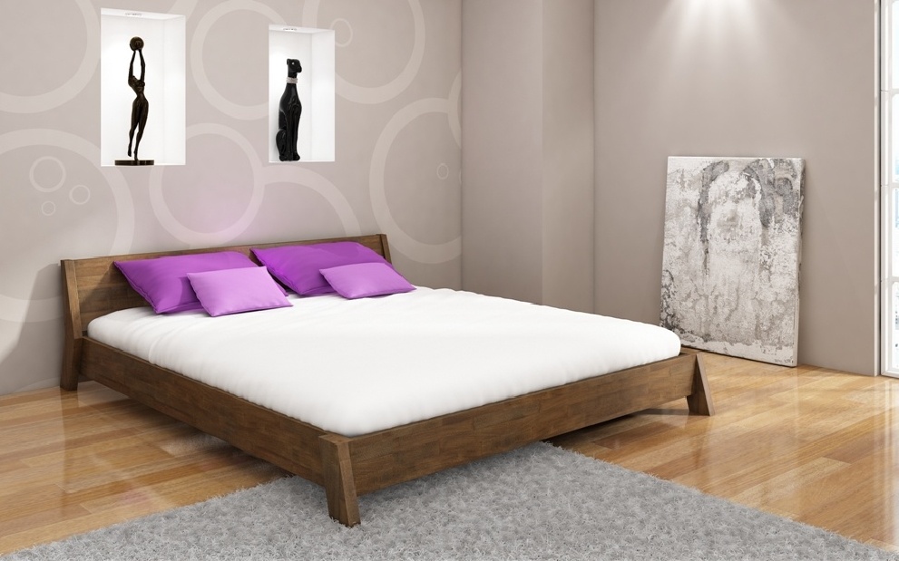 Manželská posteľ 200 cm Naturlig Skjolden (buk) (s roštom)