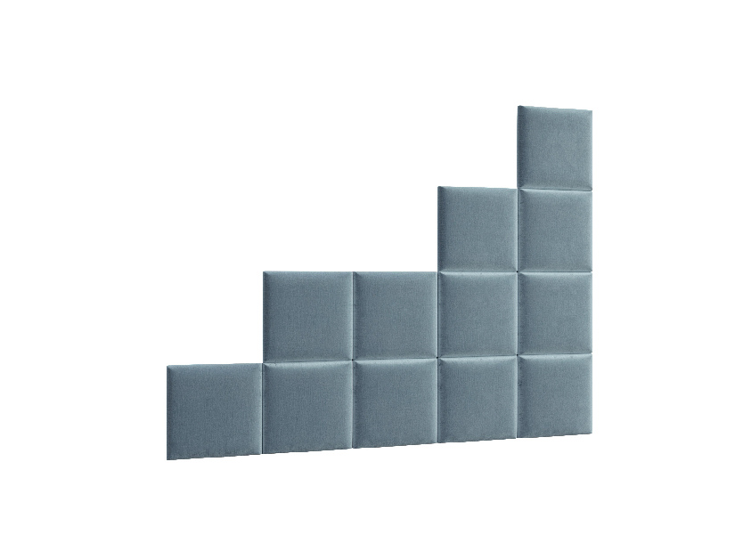 Set 12 čalúnených panelov Quadra 200x160 cm (mentolová)