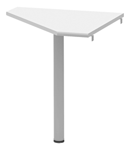 Rohový stolík Hansa 2 NEW 06 (biela + kov)