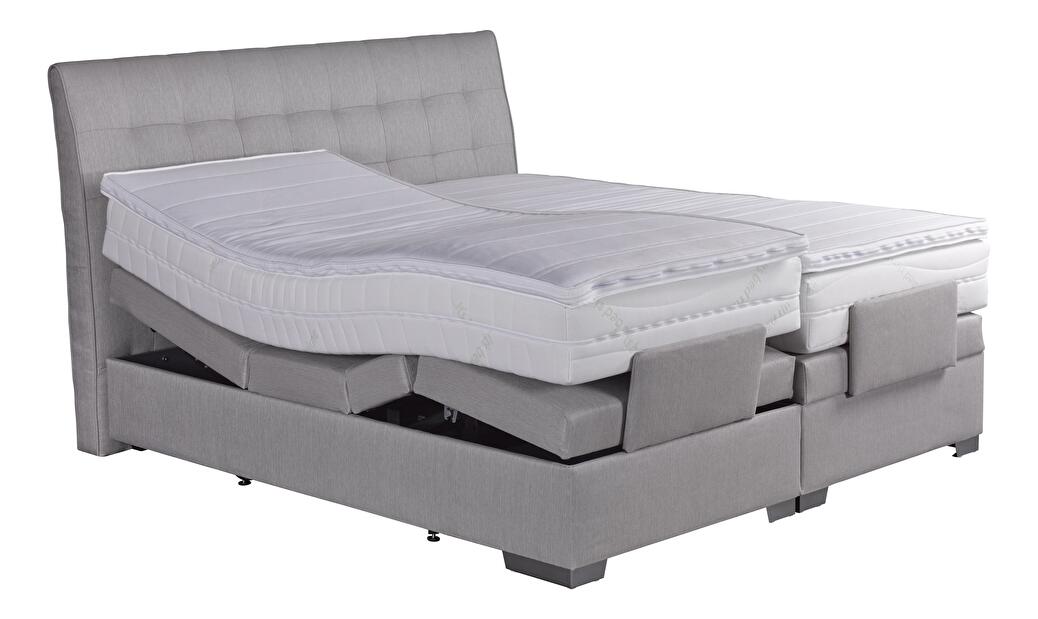 Manželská posteľ 180 cm Blanár Astrid (sivá) (s matracmi)