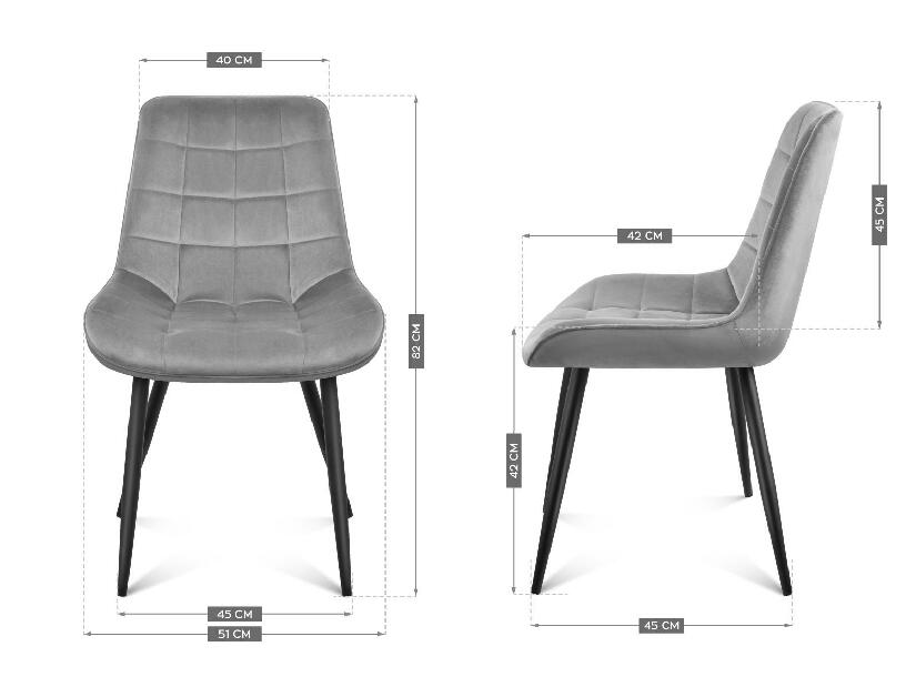 Jedálenská stolička Pamper 3 (sivá)