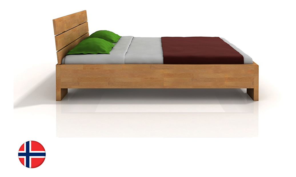 Manželská posteľ 180 cm Naturlig Tosen High (buk) (s roštom) *bazár