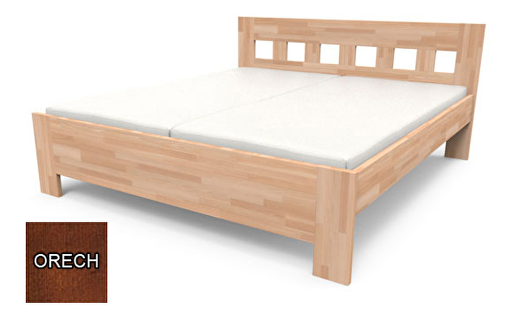 Manželská posteľ 160 cm Jana Senior (orech) *výpredaj
