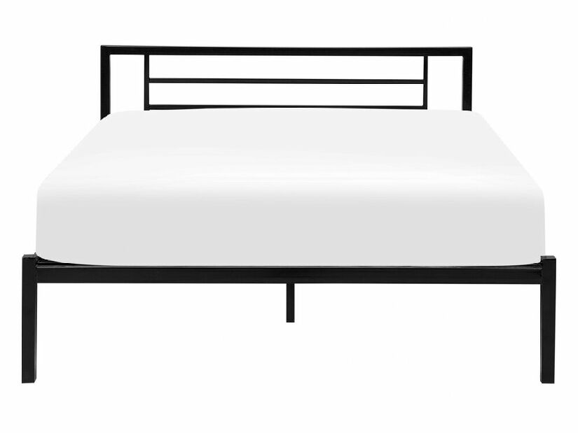 Manželská posteľ 140 cm Cush (čierna) (s roštom)